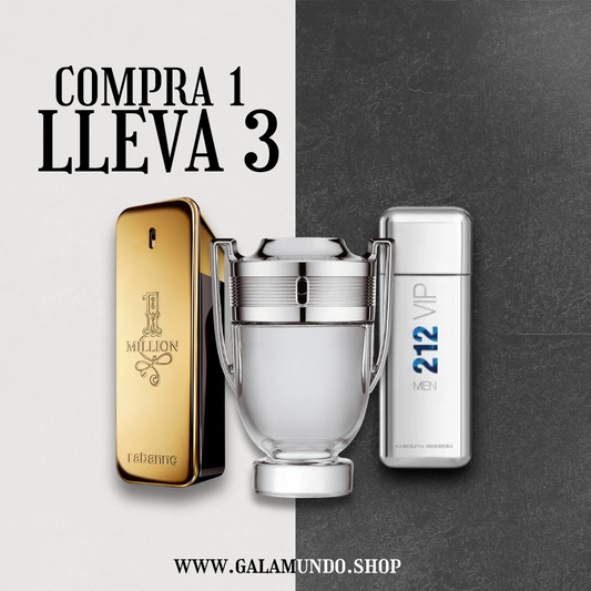 3 Perfumes Masculinos Importados (100ml) - 1 Million | 212 | Invictus